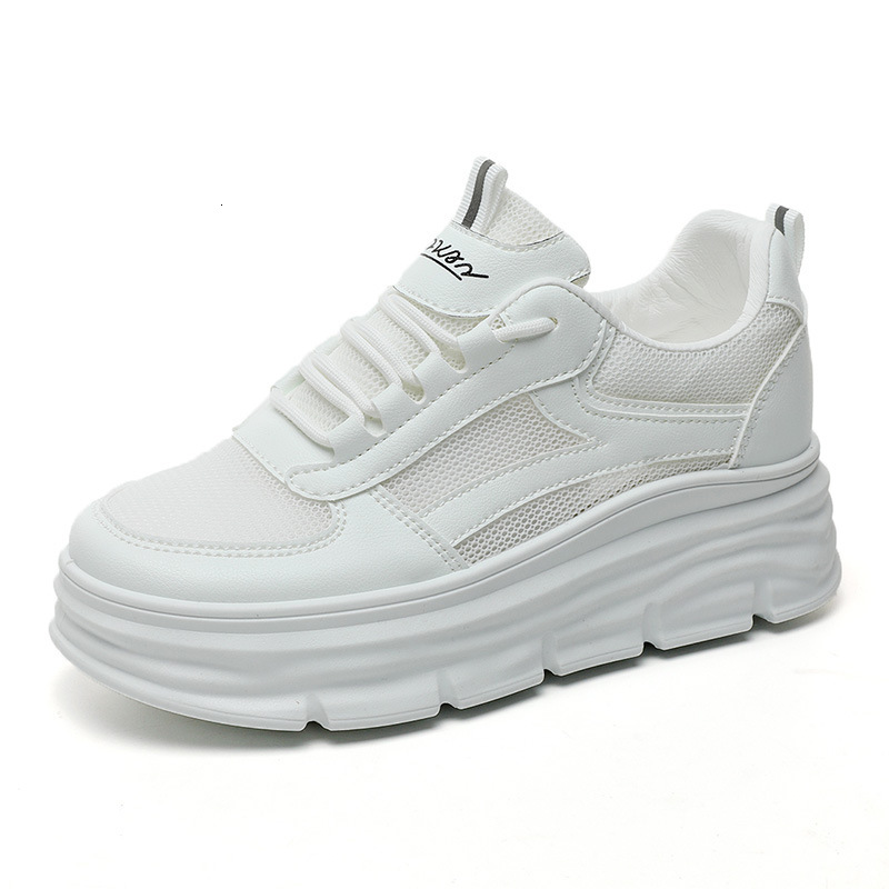 Ddmysports W Inner Raised Small White Breathable Cm Summer Thick Sole Board Casual Shoes Women S Sports Shoe Mesh OUTDOOR