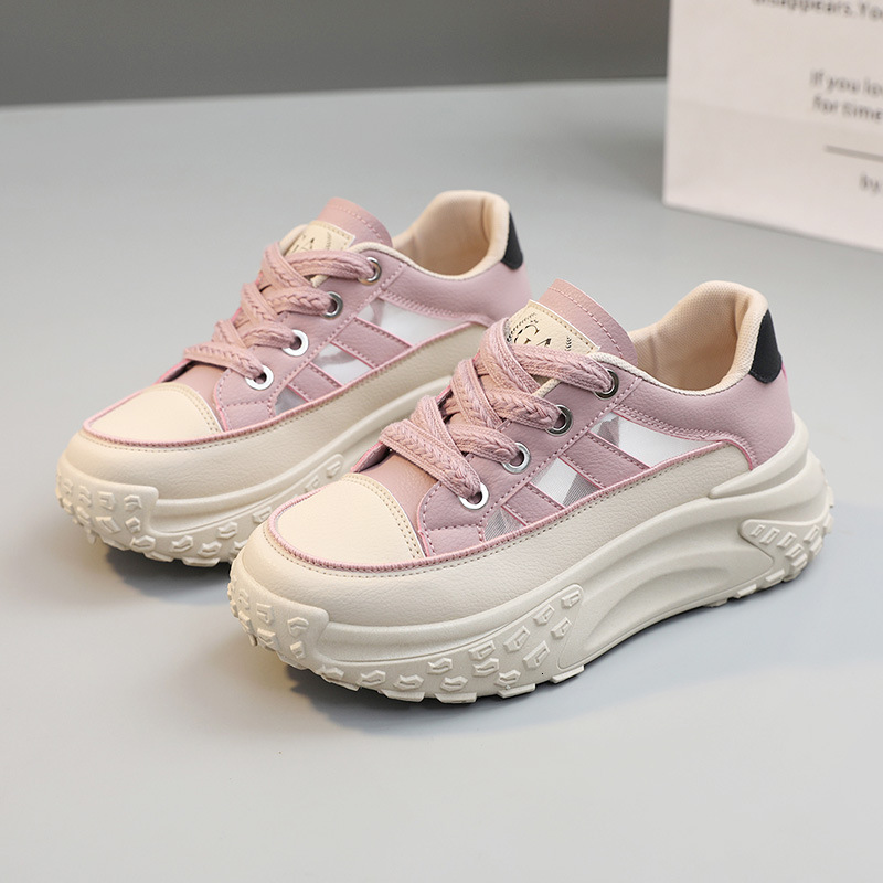 Ddmysports Q New Ollow Dad Thick Sole Breathable And Igh Eight Sports Board Women S Student Little White Shoes OUTDOOR