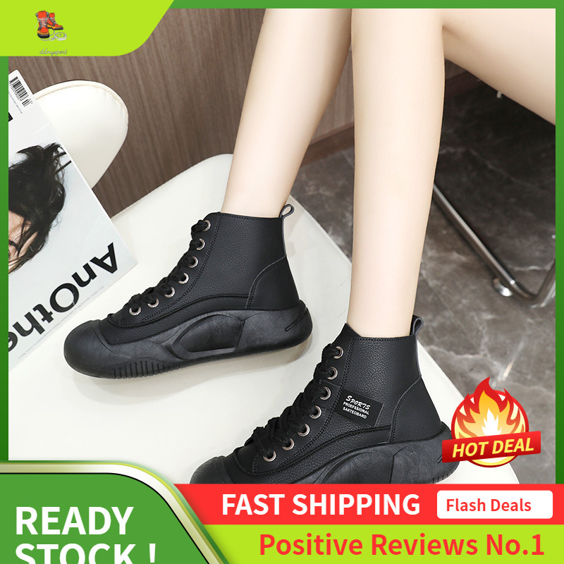 Ddmysports FL New Casual Shoes Spring And Autumn Mid Top Breathable Cute Internet Celebrity Eight Increasing Thick Bottom Sports OUTDOOR