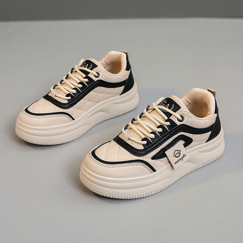 Ddmysports S New Color Blocked Spring And Summer Breathable Women S Board Shoes Thick Bottom Casual Eight Increasing Wear Resistant Sports OUTDOOR