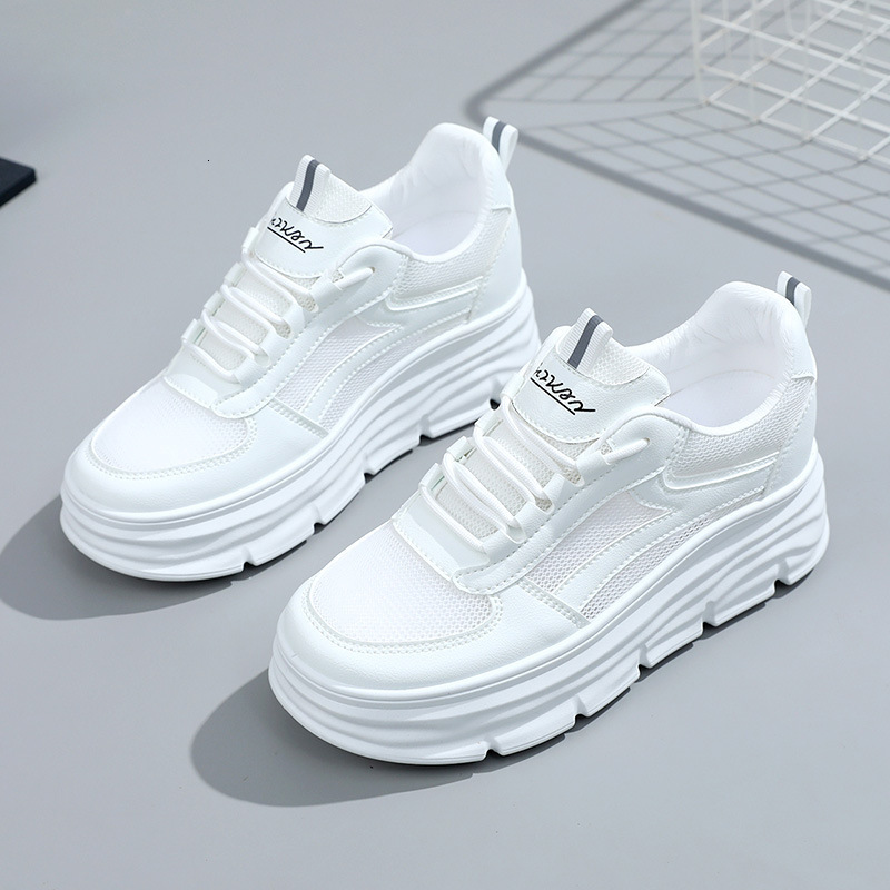 Ddmysports W Inner Raised Small White Breathable Cm Summer Thick Sole Board Casual Shoes Women S Sports Shoe Mesh OUTDOOR