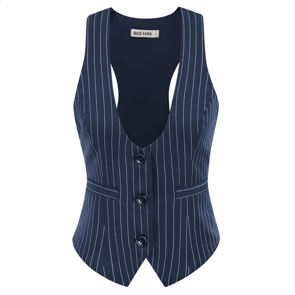 GRACE KARIN Womens Vest Retro Steampunk Dress Elegant Jacquard Jacket V-neck Steering Hemp Ruffle Vest A3 240828