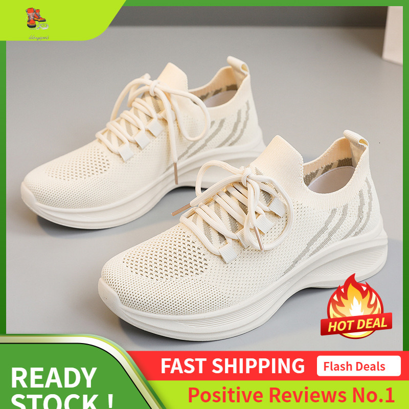 Ddmysports BR New Spring Summer Breathable Mesh Sports Casual Women S Shoes Thick Sole Increase Versatility OUTDOOR