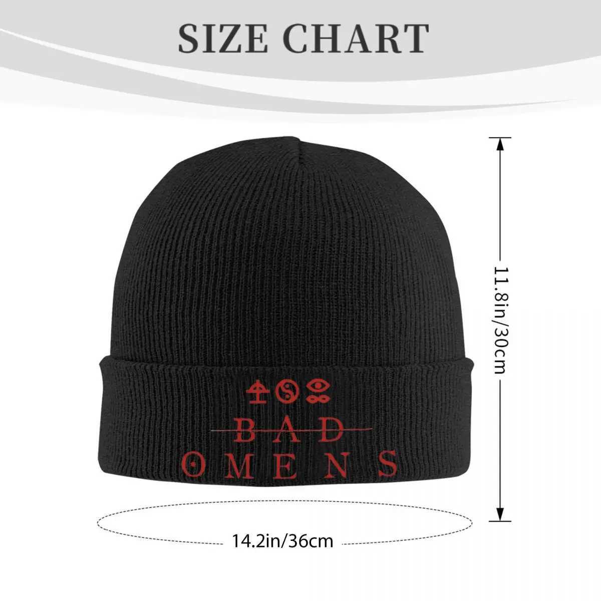 Bad omen Metalcore band knitted hat suitable for women Skulls Beanies winter hat acrylic warm hat W240827