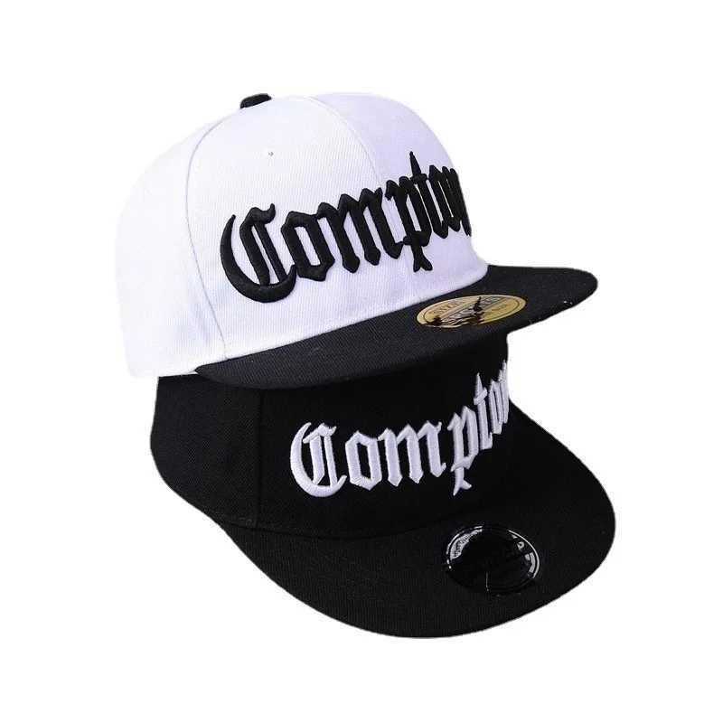 2022 New COMPTON Embroidery Baseball Cap Hip Hop Snapback Caps Flat Fashion Sport Hat for Unisex Adjustable Dad Hats Y240828