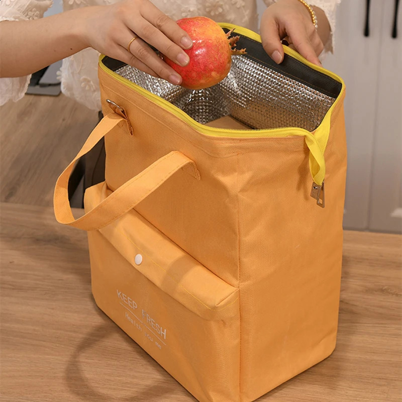 Large Capacity Lunch Bag Women Waterproof Insulated Shoulder Crossbody Bags for Box Picnic Portable Fresh Cooler 2024 240827