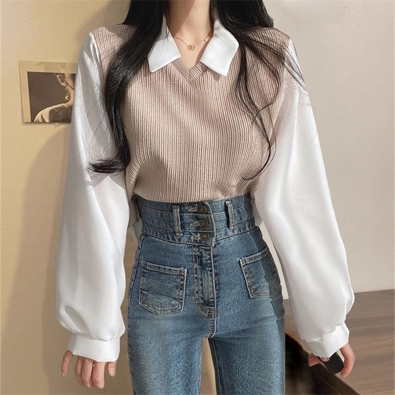 Womens elegant Y2K polo neck lapel two-piece summer fashion long sleeved retro floral top casual holiday chic top 240827