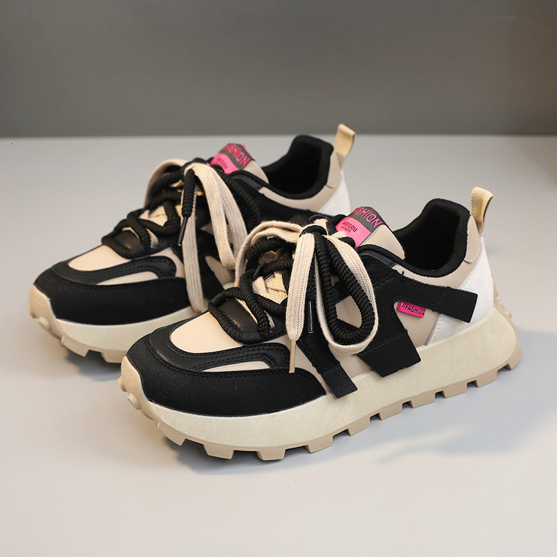 Ddmysports G New Small Fragrant Wind Women S Spring And Autumn Letters Breathable Comfortable Elevated Thick Sole Sports Shoes Casual OUTDOOR