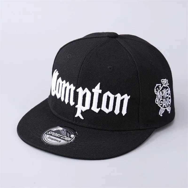 2022 New COMPTON Embroidery Baseball Cap Hip Hop Snapback Caps Flat Fashion Sport Hat for Unisex Adjustable Dad Hats Y240828