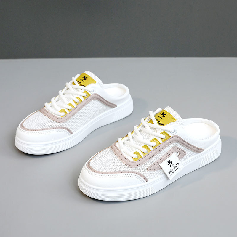 Ddmysports YQ New Alf Drag Summer Trendy Mesh Color Blocked Breathable Thick Bottom Casual Eight Increasing Board Shoes Slippers OUTDOOR