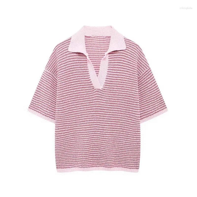 Women's Tracksuits YUEYANG High Waisted Knitted Shorts Sets For Women 2 Pieces Fashion Polo-Neck Suit Two Piece Set Outfit