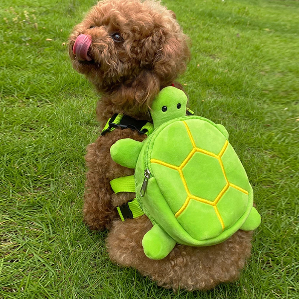 Dog Snack Bag Turtle Shape Dog Bag Pet Backpack Puppy School Bag Large Capacity Convenient Soft Portable Cute 250206