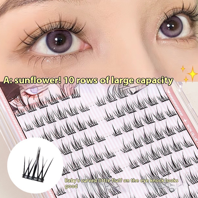 Women's Full Size Mother Lashes Trio Collection by JONBOS - Non-Glue Adhesive, Voluminous Individual Eyelash Extension