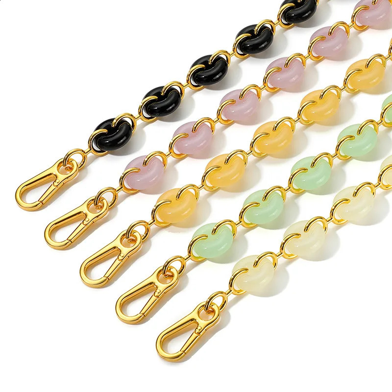 DHlanhai DHlanhai Donut resin acrylic alloy Bag shoulder strap Crossbody Underarm modification chain accessories bag chai 240828