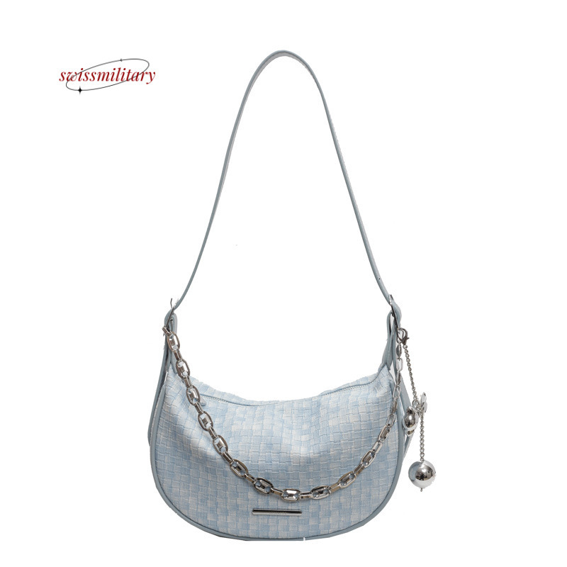 Swissmilitary Trendy and fashionable versatile 2024 summer new women's Korean version, personalized shoulder bag, high-end feeg, simple crossbody