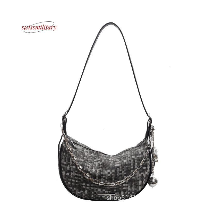 Swissmilitary Trendy and fashionable versatile 2024 summer new women's Korean version, personalized shoulder bag, high-end feeg, simple crossbody
