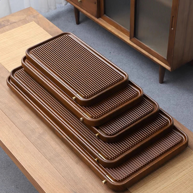 GIANXI Natural Bamboo Tea Tray Wooden Tray Retro Storage Drainage Tea Tray Chinese Kung Fu Tea Tray 240828