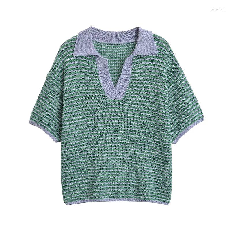 Women's Tracksuits YUEYANG High Waisted Knitted Shorts Sets For Women 2 Pieces Fashion Polo-Neck Suit Two Piece Set Outfit