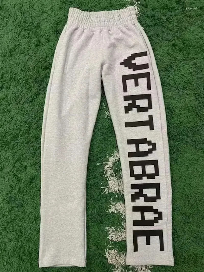 2024 Mens Sports Pants Harajuku Loose Casual Vertabrae2024 Y2K Elastic Waist Drawstring Letter Jogging Street Wear 240827