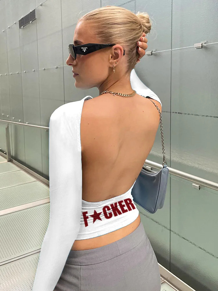 Y2K Fashion Mother Letter Print fairy grunge Summer White Crop Tops 2000s Streetwear Harajuku Goth Short Sleeve T-shirts 240828