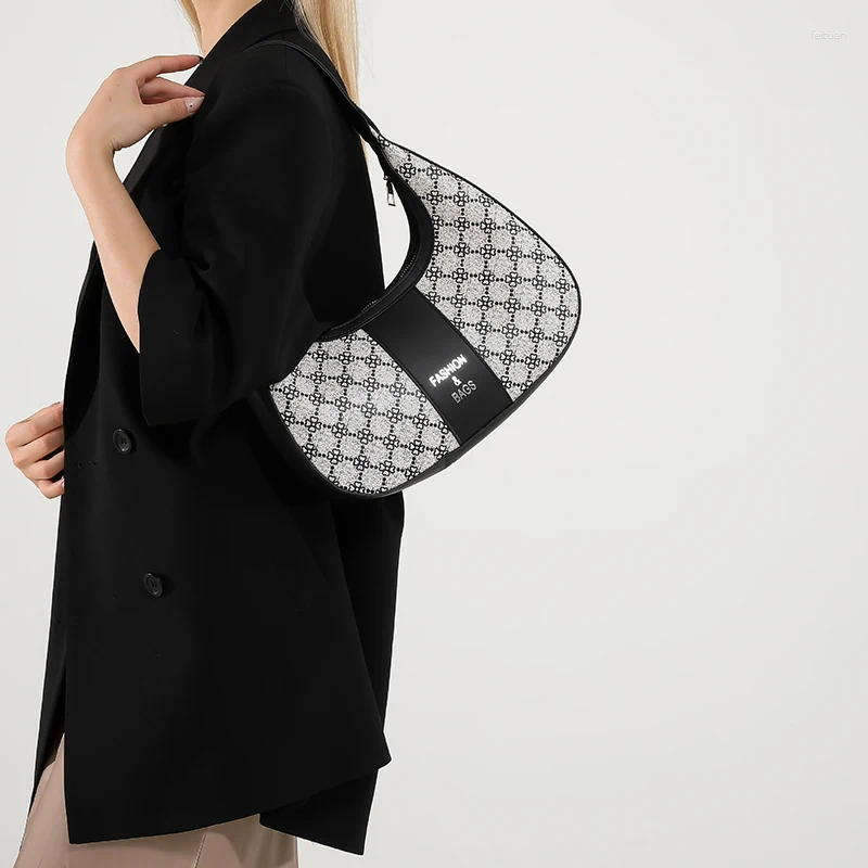 Totes Small Splicing PU Leather Vintage LettersWomen Sier Handbags And Purses 2024 Female Crossbody Bags Trend Shoulder