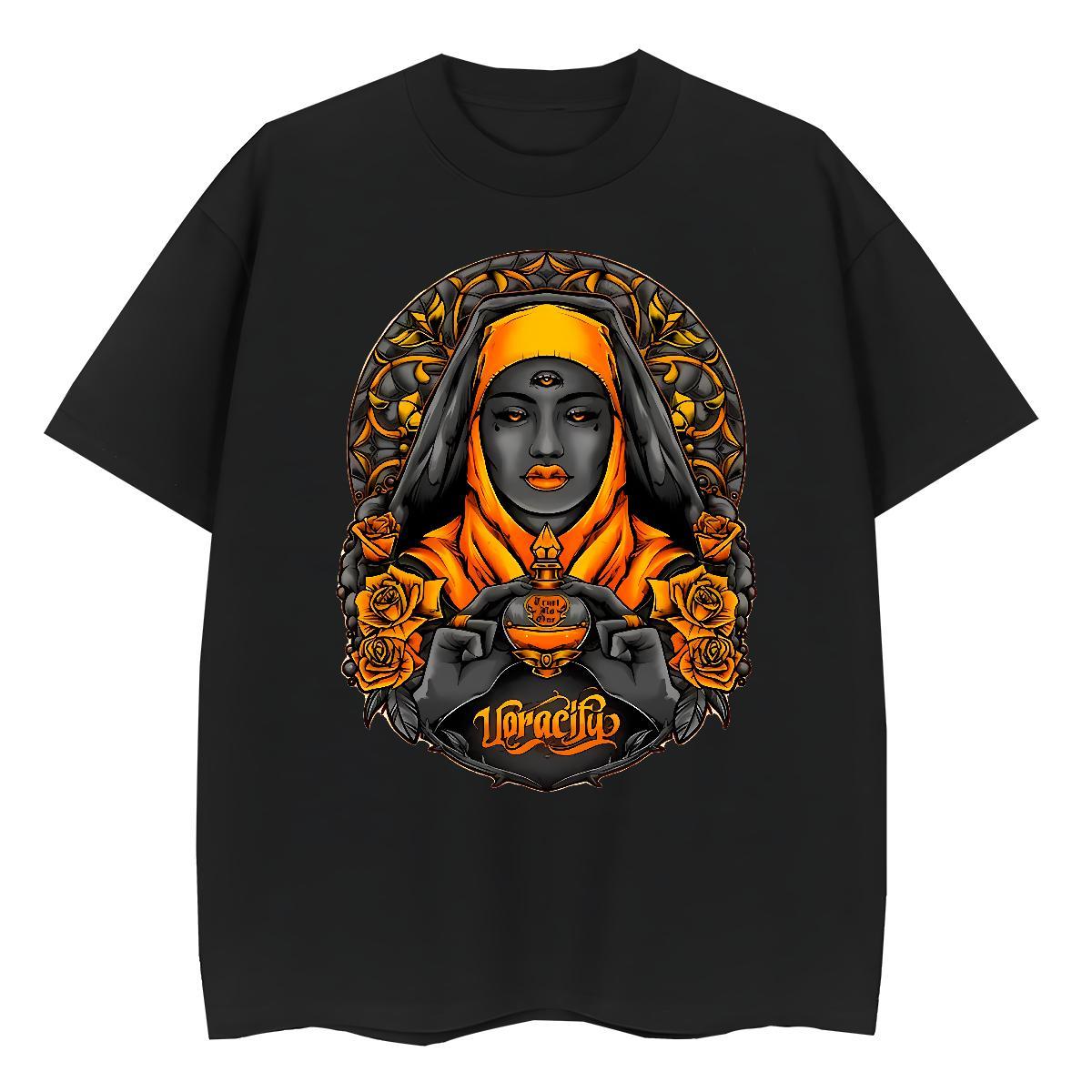 Lady Unisex Tshirts 230g Pure Cotton Terror Sports Casual Women T Shirts Breathable Crew Neck DIY Printed Tops