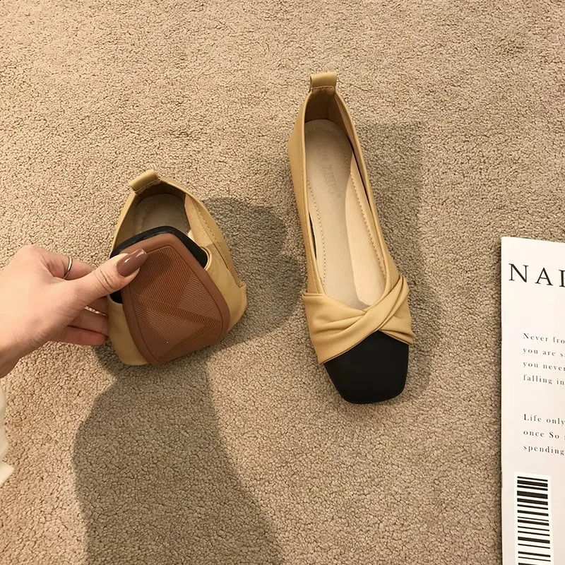 Shoes Woman Female Footwear Modis Shallow Mouth Dress Boat Summer Comfortable Cute Mary Janes Flat Grandma Shoe 240826