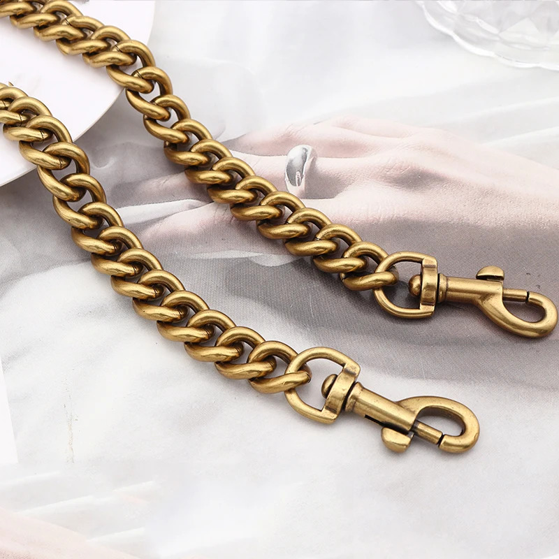 Aluminum Strap Sier Gold Metal 13Mm Shoulder Bag Chain Replacement Accessories Hardware 120Cm 240828