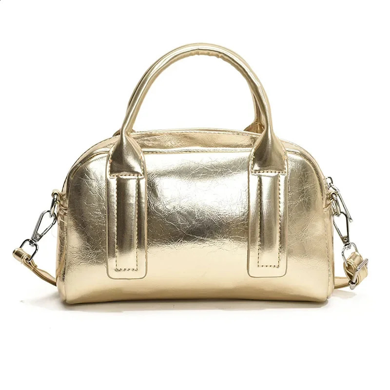 LEFTSIDE Solid Color Small Handbag Womens Fashion Handbag and Wallet Shoulder Bag Womens Silver Cross Body Bag 241105