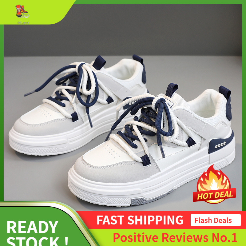 Ddmysports K New White Women S Spring Summer Board Sports Thick Sole Height Increasing College Shoes OUTDOOR