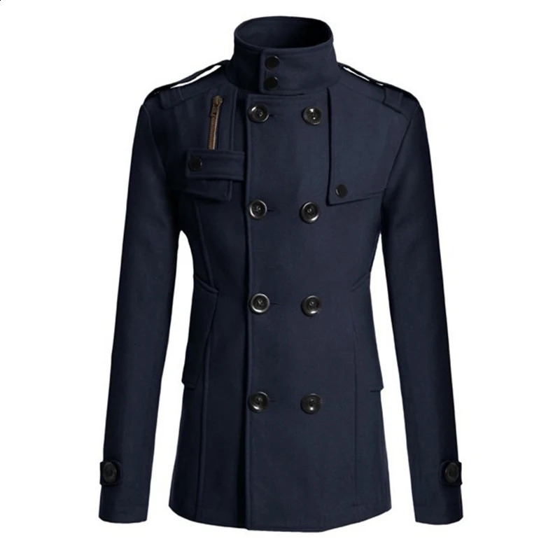MRMT Mens Wool Coat Long Windproof Outdoor Casual Clothing 240827