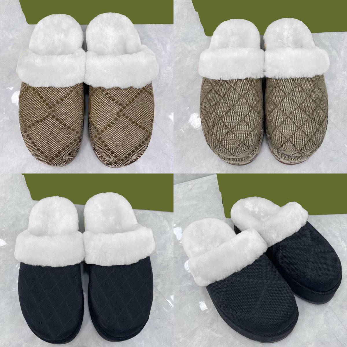 Luxury Fur Wools Slides Designer men women Slippers Ladies Winter Fur Fluffy Furry Warm Letters Sandals Comfortables Fuzzy Girl Flip Flop Slipper