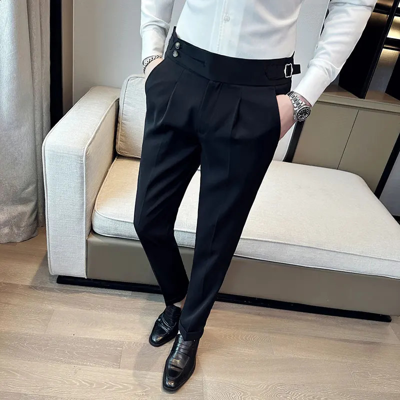 Spring/Summer British Naples Mens Tight Pants Casual Pants 240828