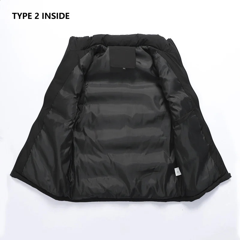SpringSummer Mens Fashion Zipper Ultra Light Warm Tank Top Casual Sports Shirt Collarless Jacket Winter Down 240827