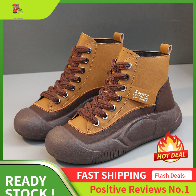 Ddmysports FL New Casual Shoes Spring And Autumn Mid Top Breathable Cute Internet Celebrity Eight Increasing Thick Bottom Sports OUTDOOR