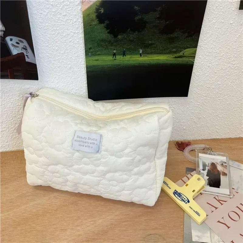 Flower Pattern Women Makeup Bag Toiletries Cosmetic Organizer Zipper Travel Wash Pouch Female Make Up Bags y240827