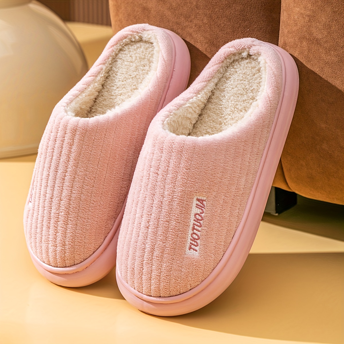 CozySoft Slippers - Warm, Non-Slip, Soft, Fluffy, Slip-On Round Toe Shoes for Indoor Comfort - Plush, Cozy, and Relaxing Footwear for Home