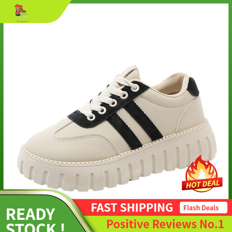 Ddmysports XQ New Women S Summer And Autumn Korean Version Thick Increase Dad Shoes High Sole Breathable Simple Wear Resistant Casual Single Shoe OUTD
