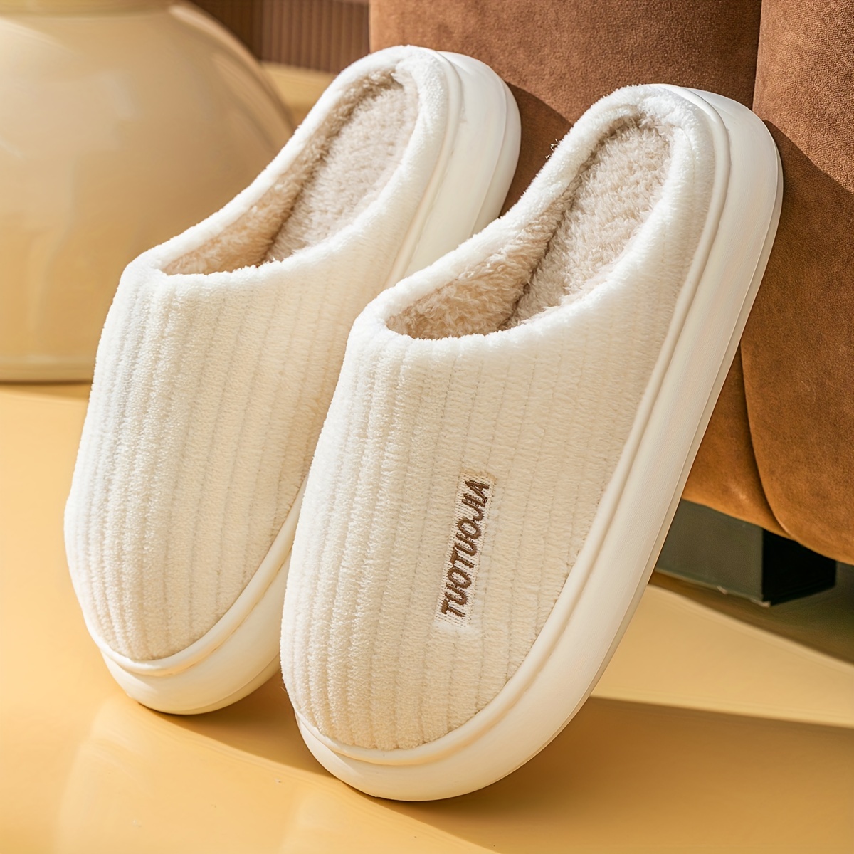CozySoft Slippers - Warm, Non-Slip, Soft, Fluffy, Slip-On Round Toe Shoes for Indoor Comfort - Plush, Cozy, and Relaxing Footwear for Home