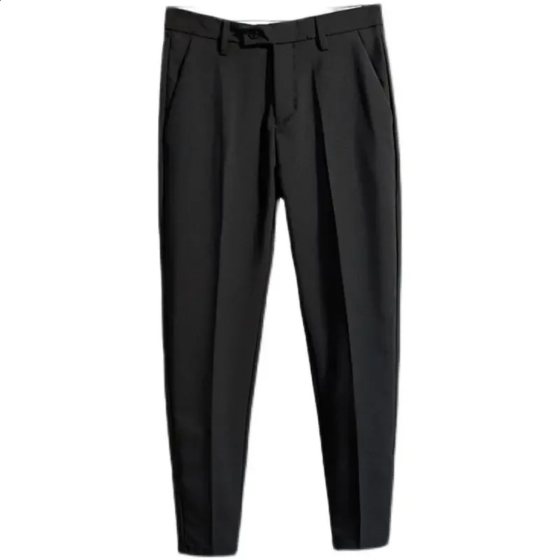 9piece Cropped mens suit white pants streamlined highquality luxurious Korean style spandex summer affordable 240827