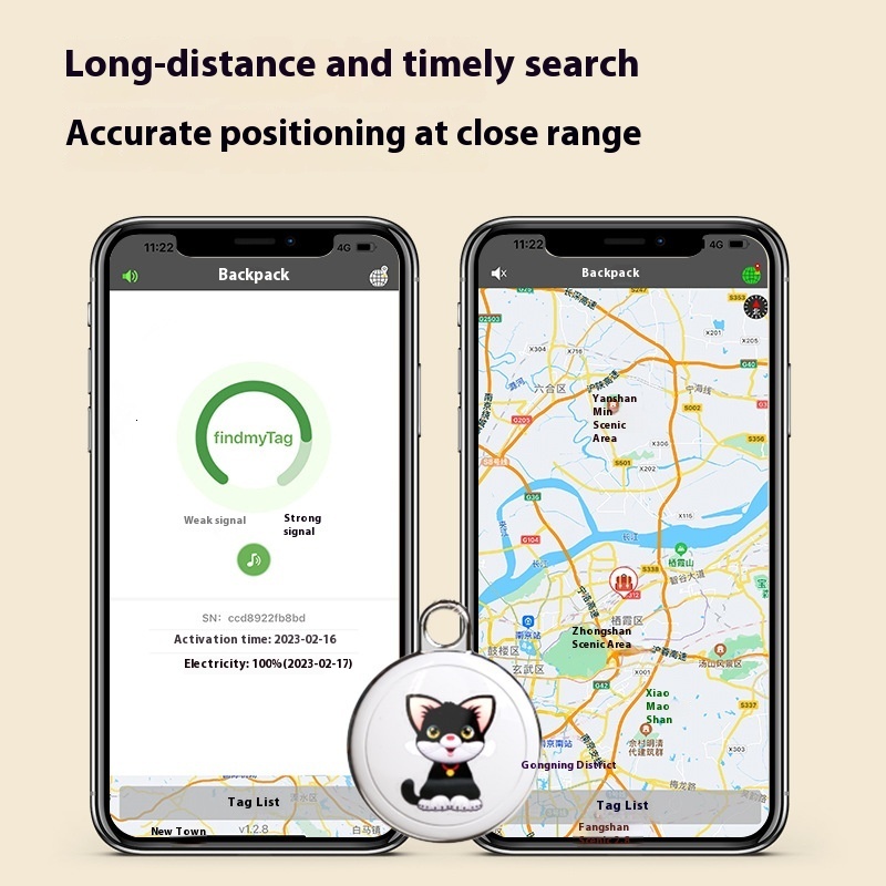 Pet positioning alarm, smart key loss prevention device, pet tracking pendant, finder, cat, dog collar