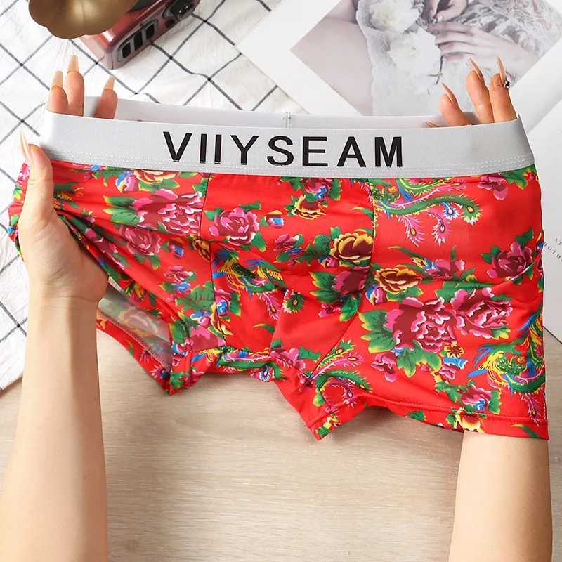 Underpants Brand Cool Peony Boxer Men Underwear Breathable Boxershort Mens Boxers Man Cuecas Masculina Size M-3XL XS6184 Y240828CZ6V