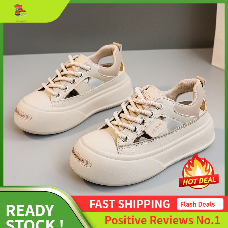Ddmysports K New Casual For Women Summer Hollow Out Height Increasing Dad Trendy Breathable White Shoes Sports OUTDOOR