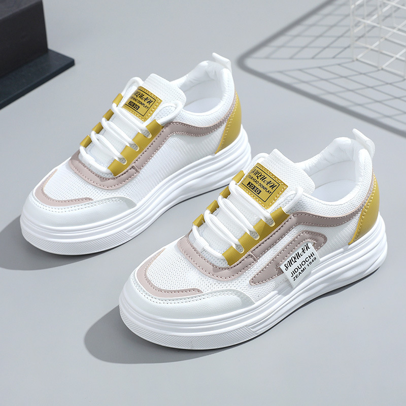 Ddmysports W New Inner Elevated Breathable Board Women Spring Summer Thick Sole Mesh Shoes For S Versatile Trend OUTDOOR