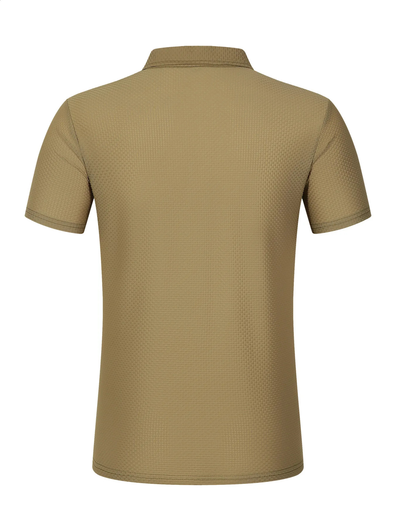 Summer Casual Nylon Ice Silk Solid Color Bamboo Knot Comfortable Breathable Cool Anti Polo Shirt 240828