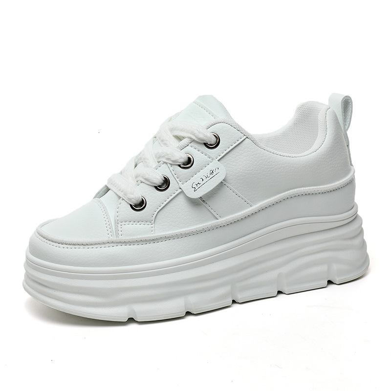 Ddmysports W New Board Solid Color Summer Trendy Small White Thick Sole Inner Increase Wear Resistant Casual Student Shoes OUTDOOR