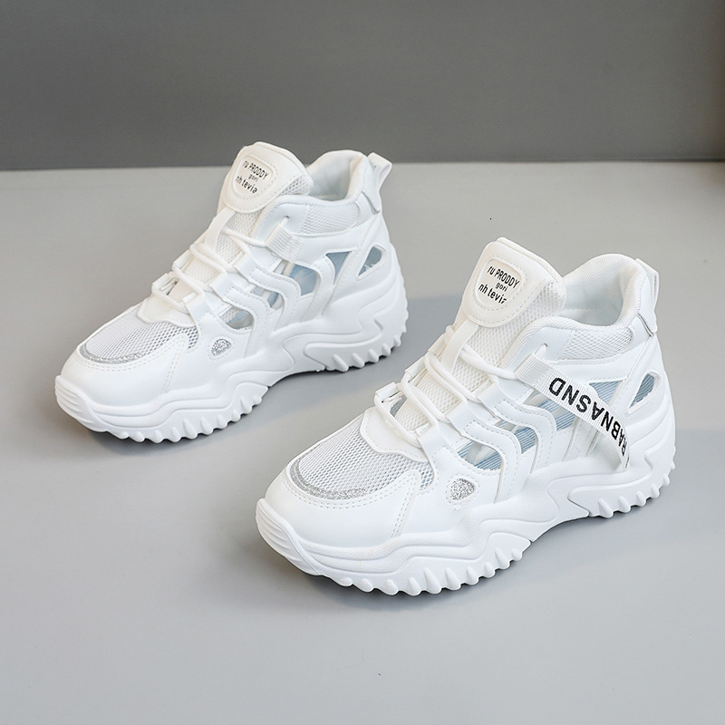 Ddmysports New Spring Summer Ollow Dad Korean Edition Trendy Women S Thick Sole Elevated Breathable Shoes OUTDOOR