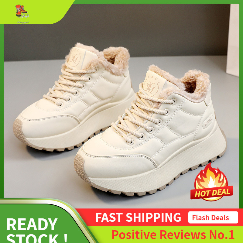 Ddmysports GM New Winter Thick Soled Cotton Shoes With Plush Insulation And Elevated Board Student Sports Street Photography Trend OUTDOOR