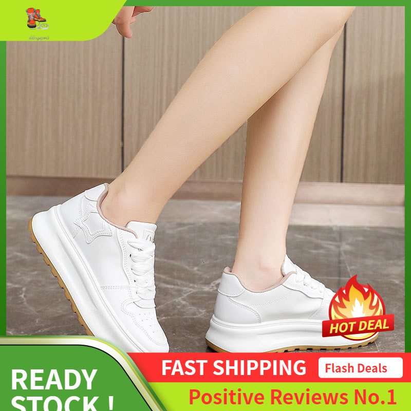 Ddmysports ZY New White Summer And Autumn Thick Soled Casual Board Shoes Breathable Height Increasing Wear Resistant Korean Version OUTDOOR