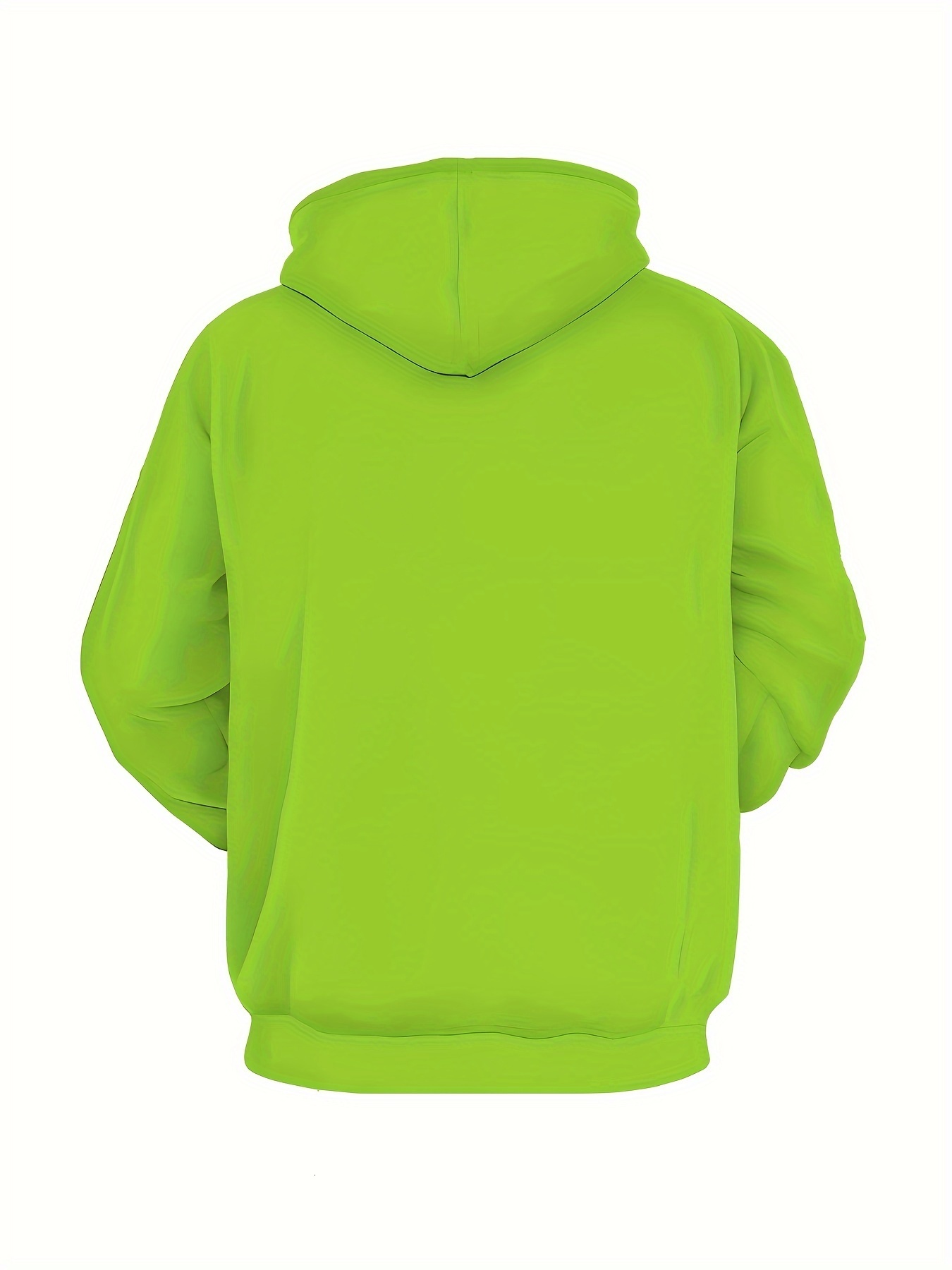 Men's Large Size Casual Hoodie With Cartoon Print, 3D Printing, Polyester Fiber, Spandex Blend, Machine Washable